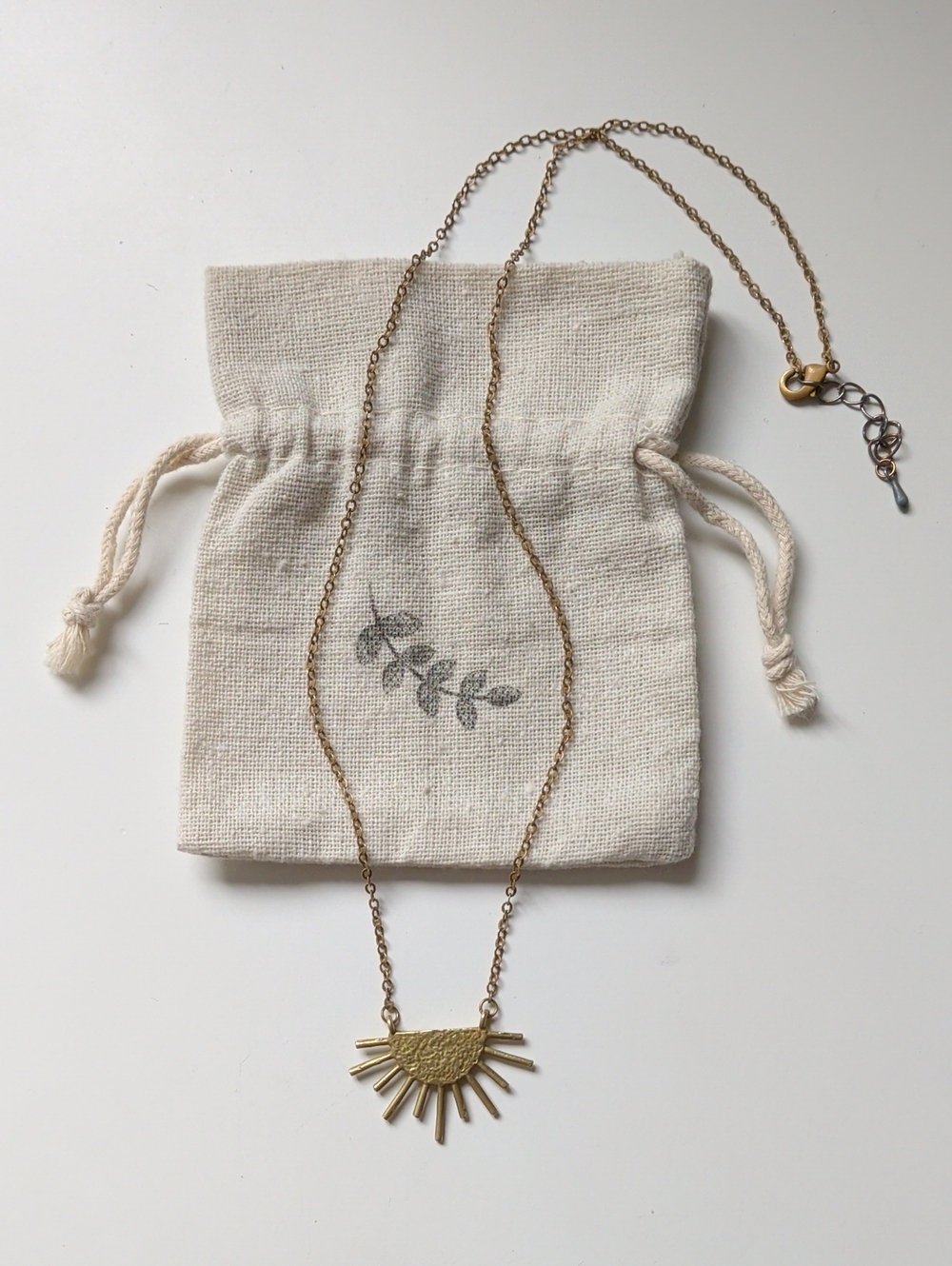 Brass Sun Necklace